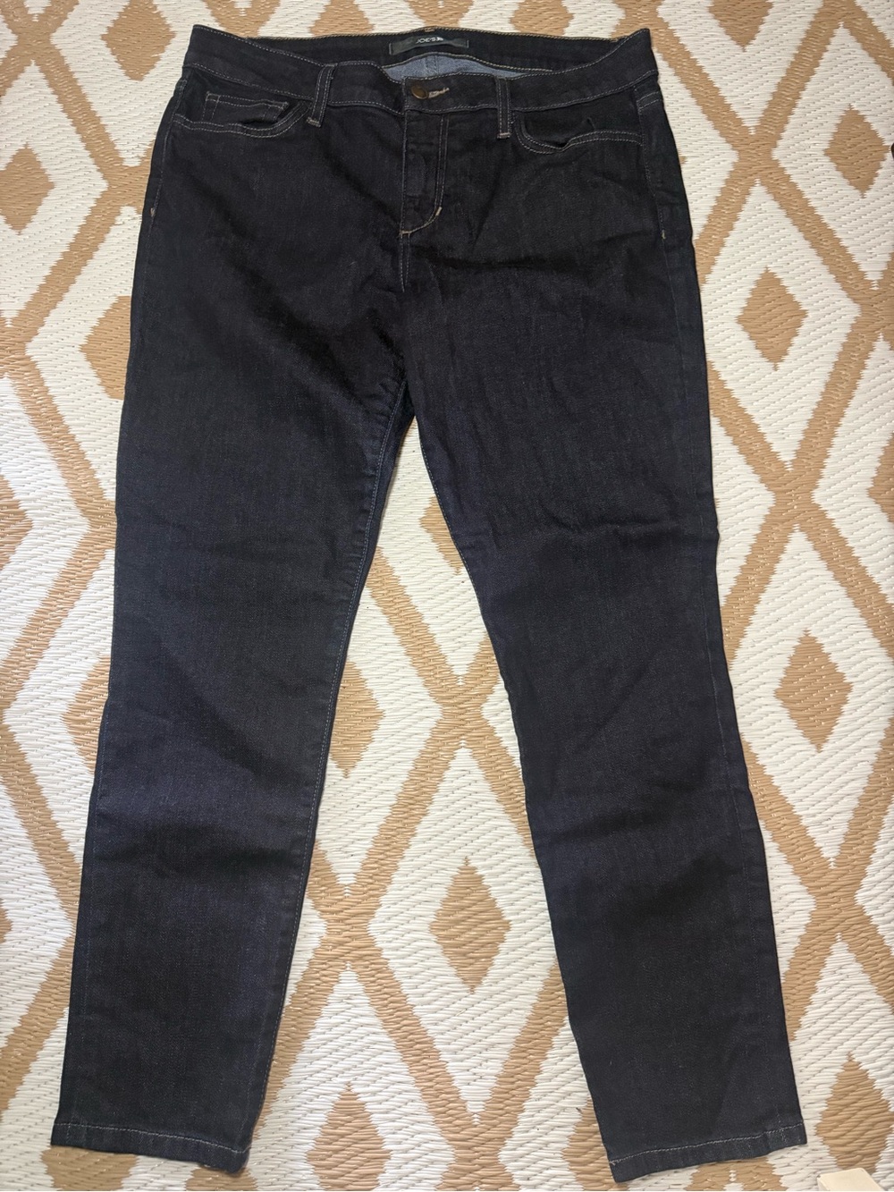 Joe's Jeans Slim Straight Dark Black Denim Size:32
